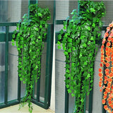 7.5 ft. Long Artificial Plants Green Ivy Leaves Faux Foliage Wedding Decoration
