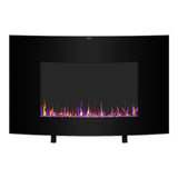 ZOKOP SF301-35 35" 1400W Cambrio Wall Hanging/Fireplace Single Color/Faux Wood/Remote Control Black