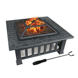 Upland 32inch Charcoal Fire Pit with Cover Backyard Party Smores