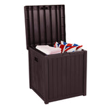 Free shipping 51gal 195L Outdoor Garden Plastic Storage Deck Box Chest Lockable Stool Waterproof