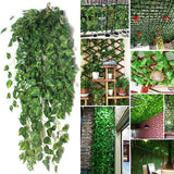 7.5 ft. Long Artificial Plants Green Ivy Leaves Faux Foliage Wedding Decoration