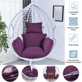 Hanging Hammock Chair Swinging Garden Seat Cushion with Pillow - GardenDecorNmore.com