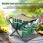 2 in 1 Garden Stool Chair Bag Folding Outdoor Fishing Camping Portable Seat Table - GardenDecorNmore.com