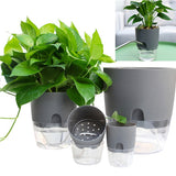 2 Layer Automatic Self Watering Planter Flowerpot Irrigating Vase - GardenDecorNmore.com