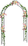 Decorative Metal Garden Arch Black 59.1"x13.4"x94.5" Iron