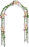 Decorative Metal Garden Arch Black 59.1"x13.4"x94.5" Iron