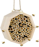 Creative Wooden Garden Tube Bee Hive Hotel House Mating nesting Box Habitat - GardenDecorNmore.com