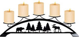 Moose - Fireplace Pillar Decorative Pine Tree Candle Holder