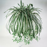 Artificial faux Spider plant Hanging potted green Decor