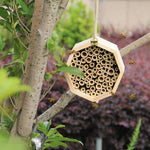 Creative Wooden Garden Tube Bee Hive Hotel House Mating nesting Box Habitat - GardenDecorNmore.com