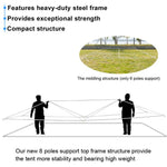 20''x10''(3 x 6m) Six Sides Two Doors Waterproof Tent, Spiral Tubes, Household, Wedding, Party shade