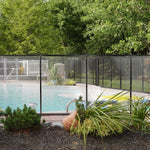 4x12 Ft Outdoor Inground Pool Fence With Section Kit, Removable Mesh Barrier, Garden, Patio