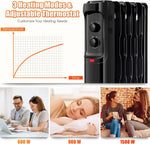 1500W Oil Filled Heater Portable Radiator Space Heater