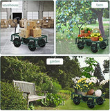 Heavy Duty Garden Utility Cart Wagon Wheelbarrow