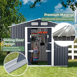 6.3' x 9.1' Outdoor Backyard Garden Metal Storage Shed Utility Tool Storage