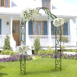 Decorative Metal Garden Arch Black 59.1"x13.4"x94.5" Iron