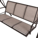 3-Person Sunshade Swing Chair Outdoor Patio Steel Frame Fashion Versatile Comfortable Spacious Leisure Seats[US-Stock] - GardenDecorNmore.com