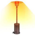 46000 BTU Commercial B-ronze Outdoor Patio Heater With Wheels Tray, 87-in