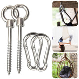 Hammock swing chair Suspension Accessories Set eye hook wood screws - GardenDecorNmore.com