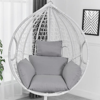 Hanging Hammock Chair Swinging Garden Seat Cushion with Pillow - GardenDecorNmore.com