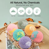 Bath Bombs 12 Pack Gift Set 6 Different Scents Child Safe