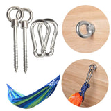 Hammock swing chair Suspension Accessories Set eye hook wood screws - GardenDecorNmore.com