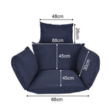 Hanging Hammock Chair Swinging Garden Seat Cushion with Pillow - GardenDecorNmore.com