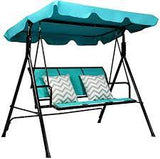 3 Person Patio Swing Outdoor Canopy Yard Furniture - GardenDecorNmore.com