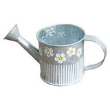 Embossed Metal Watering Can Flower Herb Pot Vase Storage Bucket - GardenDecorNmore.com