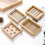 Wooden Natural Bamboo Soap Dish Tray Holder Storage Container Decor