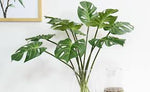 Artificial Fake Turtle Back Leaves Green foliage Silk Plants With Pot - GardenDecorNmore.com