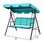 3 Person Patio Swing Outdoor Canopy Yard Furniture - GardenDecorNmore.com