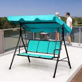 3 Person Patio Swing Outdoor Canopy Yard Furniture - GardenDecorNmore.com