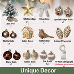 2ft Tabletop Artificial Mini Christmas Tree, Flocked Snow; Ornaments, Home & Office