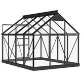 Large Glass Greenhouse Anthracite 61"x78.9"x75.2" Aluminum