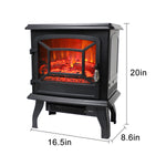 17inch 1400w Freestanding electric Fireplace, Color, Heating Wire,Rocker Flame,Switch Button,Temperature Control