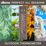 Gardtech Vertical Outdoor Thermometer with Double Scale,7.8 inch Wall Temperature for Garden,Greenhouse