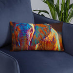 Elephant throw pillow Decorative Graphic colorful Accent print