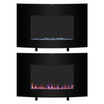 ZOKOP SF301-35 35" 1400W Cambrio Wall Hanging/Fireplace Single Color/Faux Wood/Remote Control Black