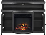 Electric Fireplace TV Stand Storage Cabinet Black