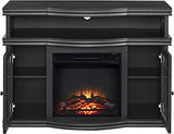 Electric Fireplace TV Stand Storage Cabinet Black