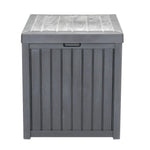 Free shipping 51gal 195L Outdoor Garden Plastic Storage Deck Box Chest Lockable Stool Waterproof