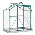 Garden Patio 6.2ft Wx4.3ft D Walk-in Polycarbonate Greenhouse, 2 Windows, Base Aluminum Sliding Door