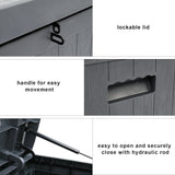 Free shipping 113gal Outdoor Garden Plastic Storage Deck Box Chest Lockable Seat Waterproof