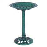 New Design Outdoor Garden Green  Patina finish Pedestal Bird Bath or Feeder