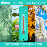 Gardtech Vertical Outdoor Thermometer with Double Scale,7.8 inch Wall Temperature for Garden,Greenhouse