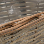 Balcony Planter 2 pcs Wicker with PE Lining 15.7"