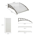 40"x 40" Outdoor Front Door Window Awning Patio Canopy Rain Cover UV Protected