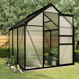 Greenhouse with Base Frame Anthracite Aluminum 38.9 ft²