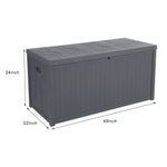 Free shipping 113gal Outdoor Garden Plastic Storage Deck Box Chest Lockable Seat Waterproof